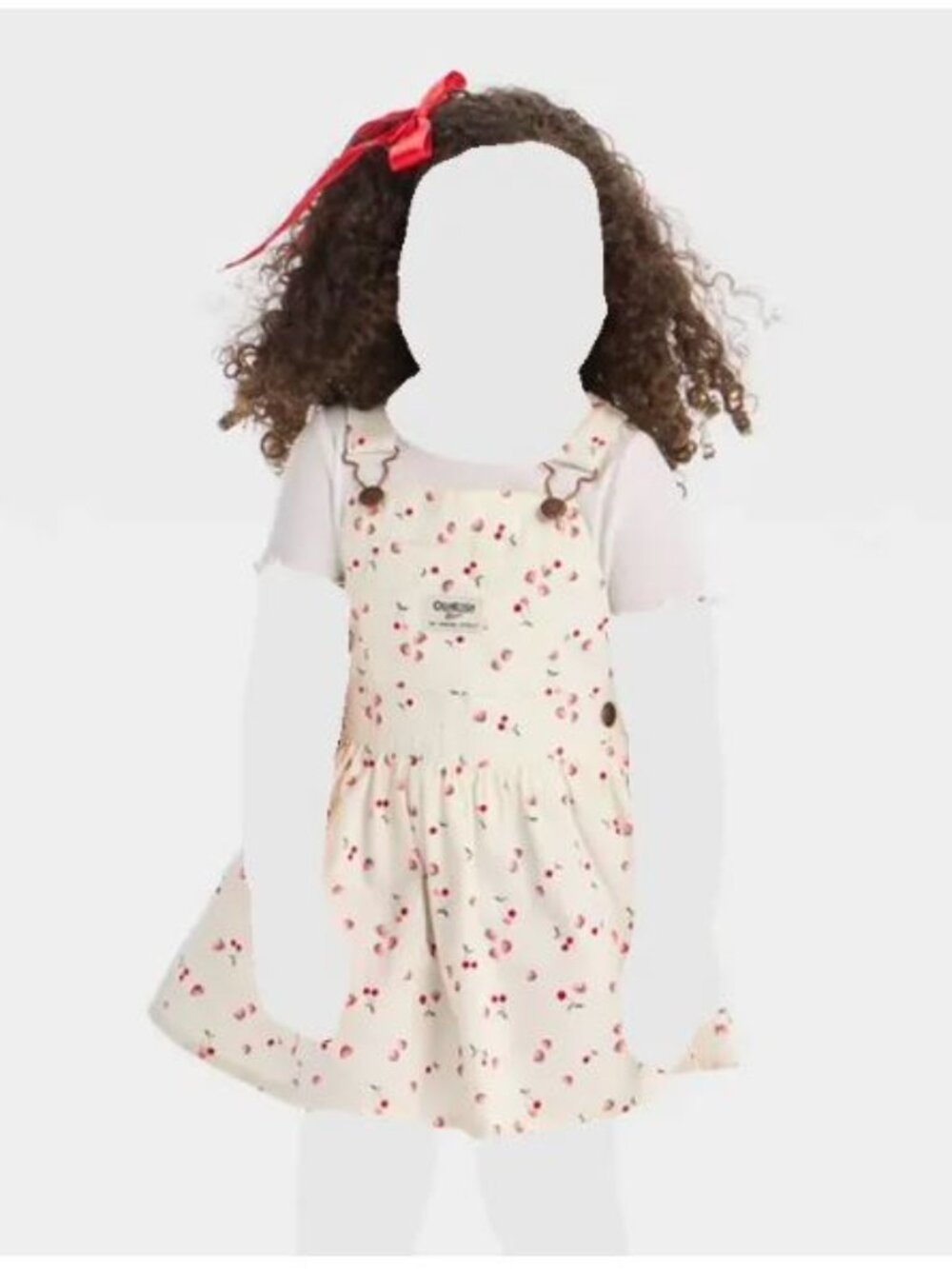 OshKosh B'gosh Toddler Girls' Fruit Printed Shortalls - White 4T